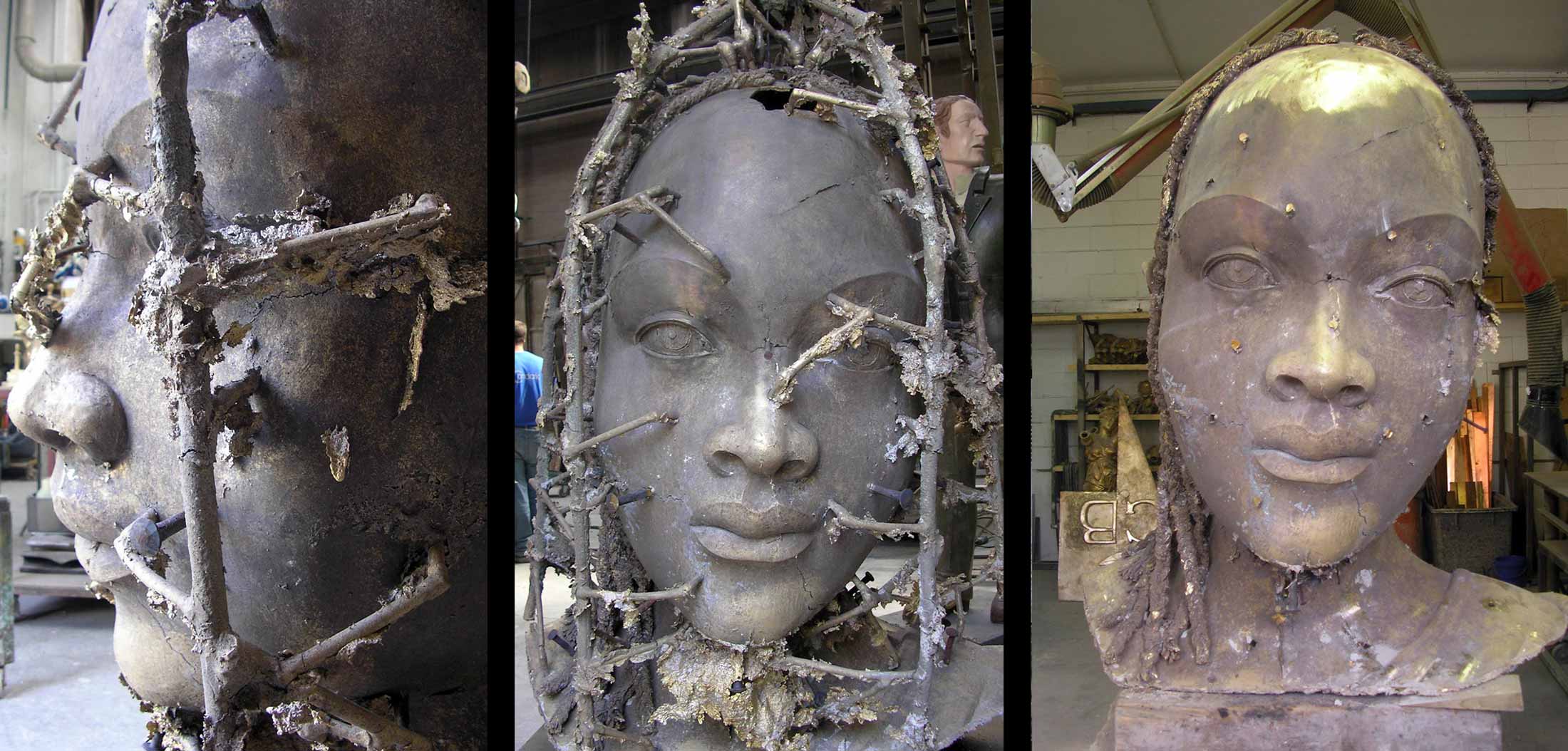 Fusione in bronzo statua Madame Africa