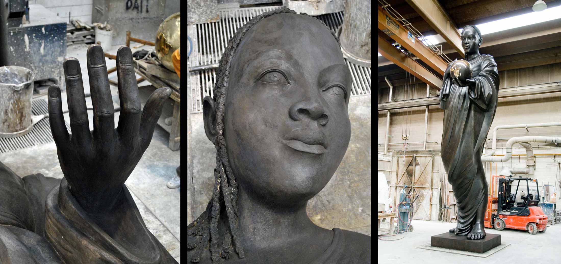 Trattamento del bronzo statua Madame Africa