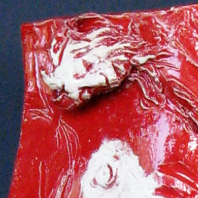 Vaso Rosso in ceramica smaltata